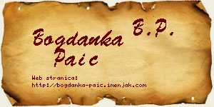 Bogdanka Paić vizit kartica